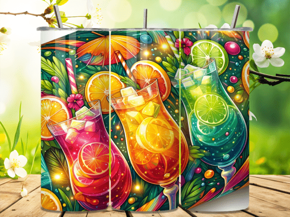 Download Bright Tropical Drinks Party Tumbler - Premium Resources