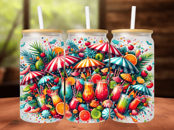 Download Tropical Cocktail Party 16oz Tumbler PNG - Premium Resources